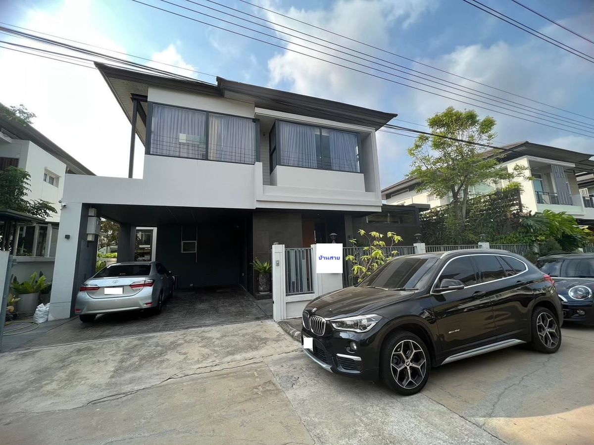 For SaleHouseNawamin, Ramindra : 69.9 Sq. 4 bedrooms, 4 water houses, 2 -storey house, Sena Park Grand Ram Inthra, near Fashion Island.