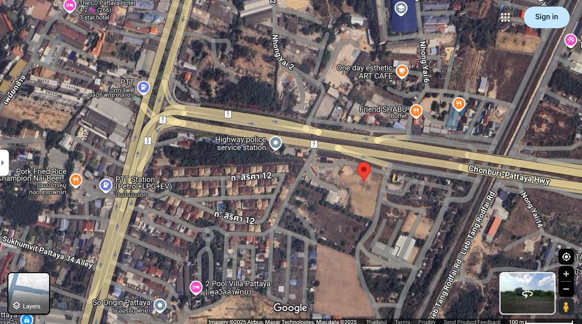 ให้เช่าที่ดินพัทยา บางแสน ชลบุรี สัตหีบ : ให้เช่าที่ดิน 5-0-36 ไร่ ริมถนน มอเตอร์เวย์สาย7 ชลบุรี – พัทยา ใกล้ ถนนสุขุมวิท เพียง 400ม แปลงมุม ติดถนนสาธารณะ 2 ด้าน ถมแล้ว หน้ากว้าง 95ม เหมาะทำการค้า ค้าขาย ตลาด 