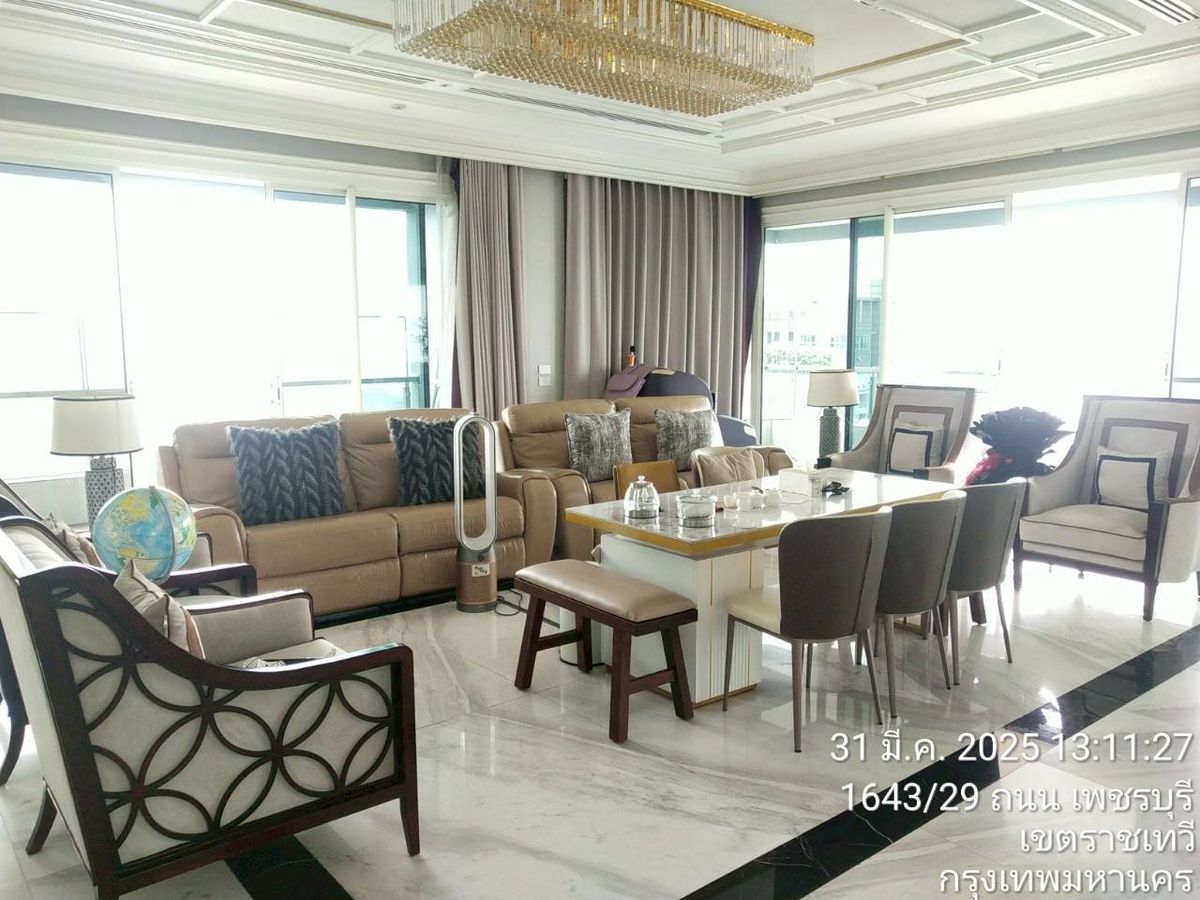 ให้เช่าคอนโดพระราม 9 เพชรบุรีตัดใหม่ RCA : For Rent Penthouse Q asoke  5beds 6baths 274.74 sq.m. F/F