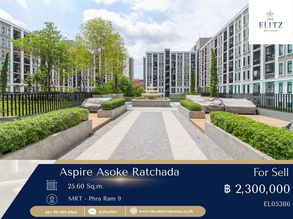 For SaleCondoRama9, Petchburi, RCA : ✨ Low Rise Condo on the Potential Location of Asoke-Ratchada, near the electric train and the expressway, Yield is very good 💯