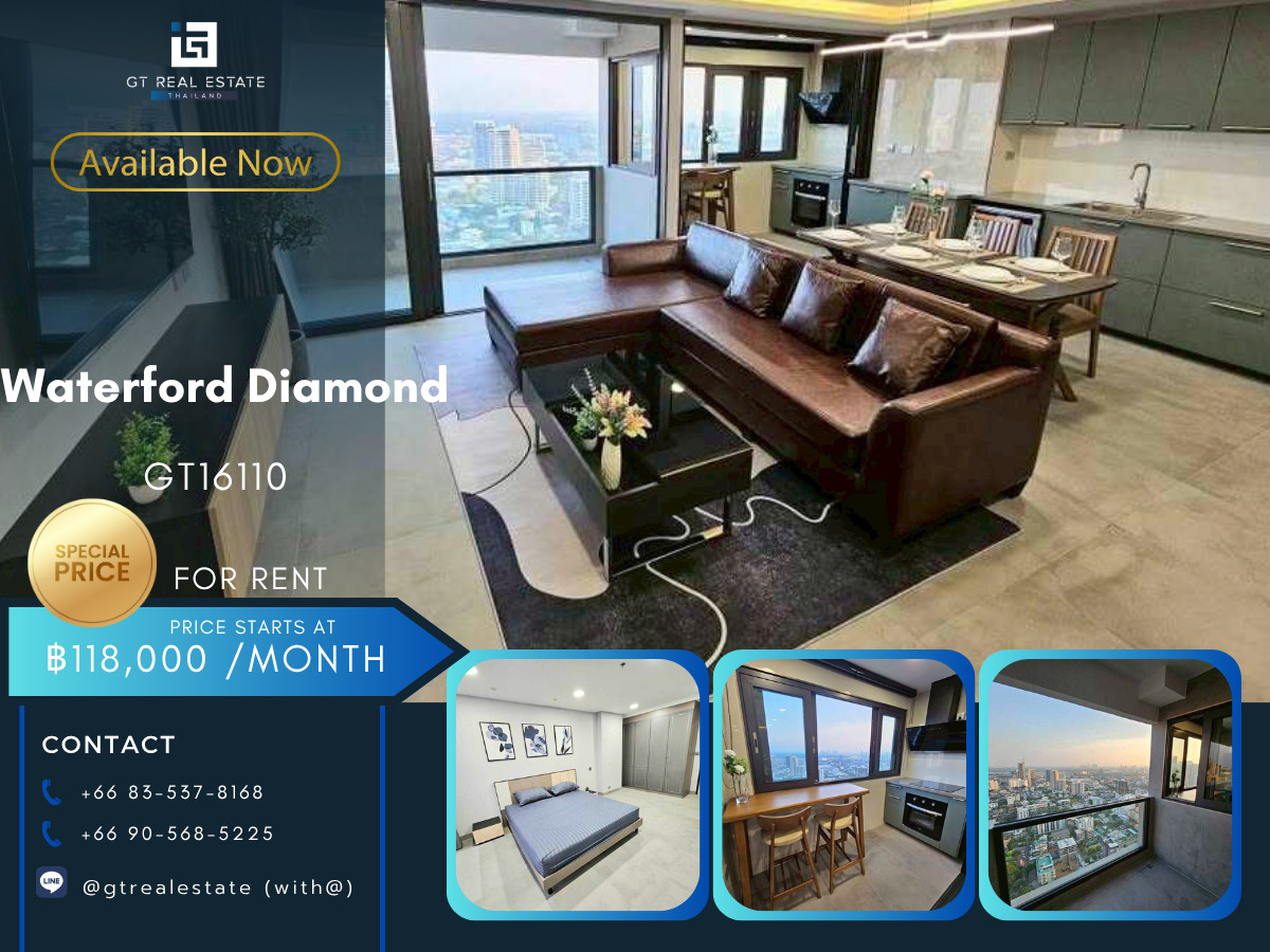คอนโดสุขุมวิท อโศก ทองหล่อ : ✨ GT16110 |  คอนโด Waterford Diamond Sukhumvit 30/1 เดินทางสะดวก ใกล้รถไฟฟ้าบีทีเอส มีรถรับส่ง เฟอร์นิเจอร์ครบ พร้อมอยู่ทันที