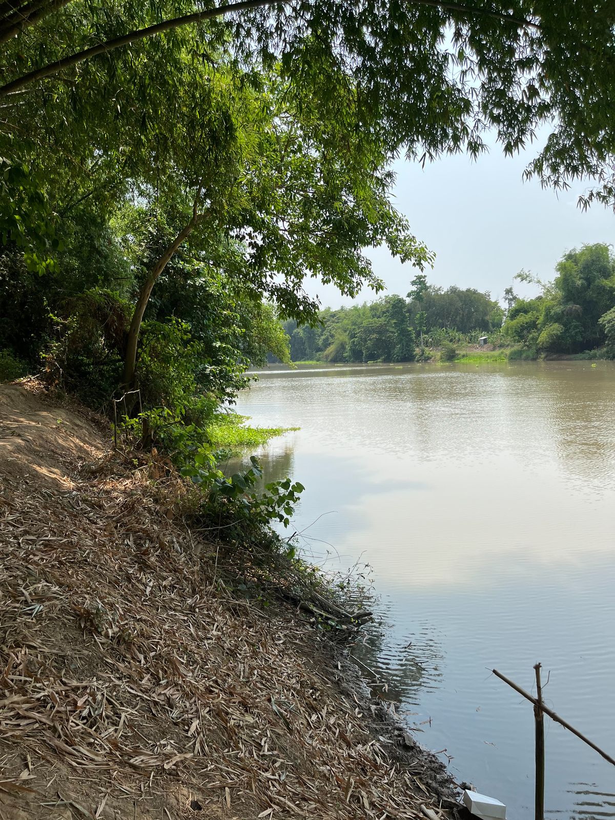 For SaleLandChai Nat : Land for sale in the Tha Chin River, size 3 rai, original, Bang Nang Buat, Suphanburi (attached to Han Khachai Nat), behind the river as a hill Wide river The front of the road has a lot of trees, suitable for building a house.