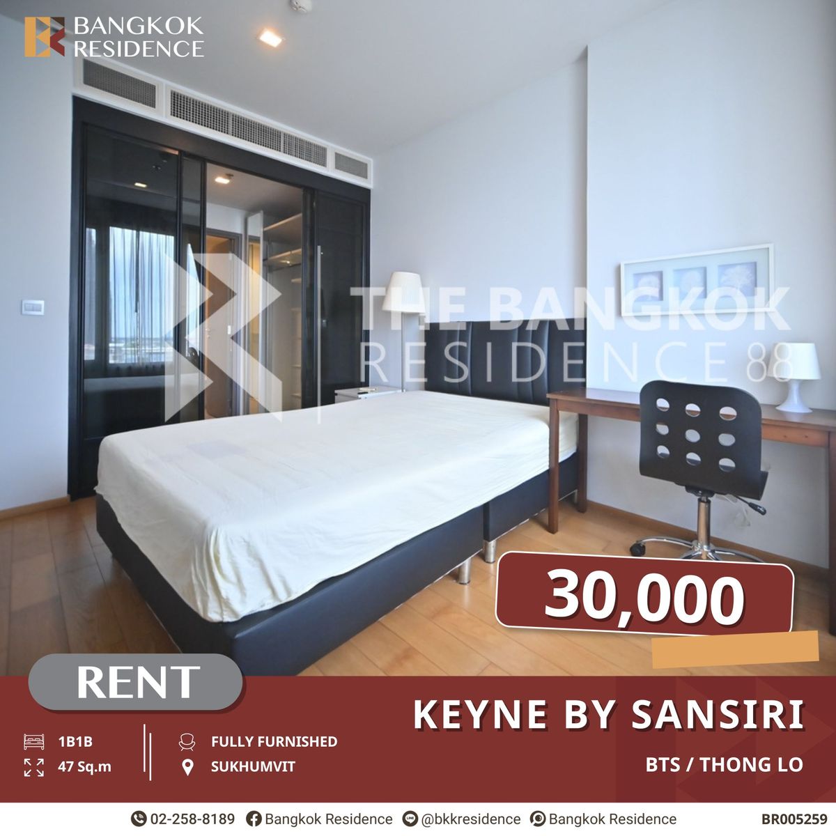 For RentCondoSukhumvit, Asoke, Thonglor : Keyne by Sansiri, Premium Condo for Rent by Sansiri, Near BTS Thong Lo