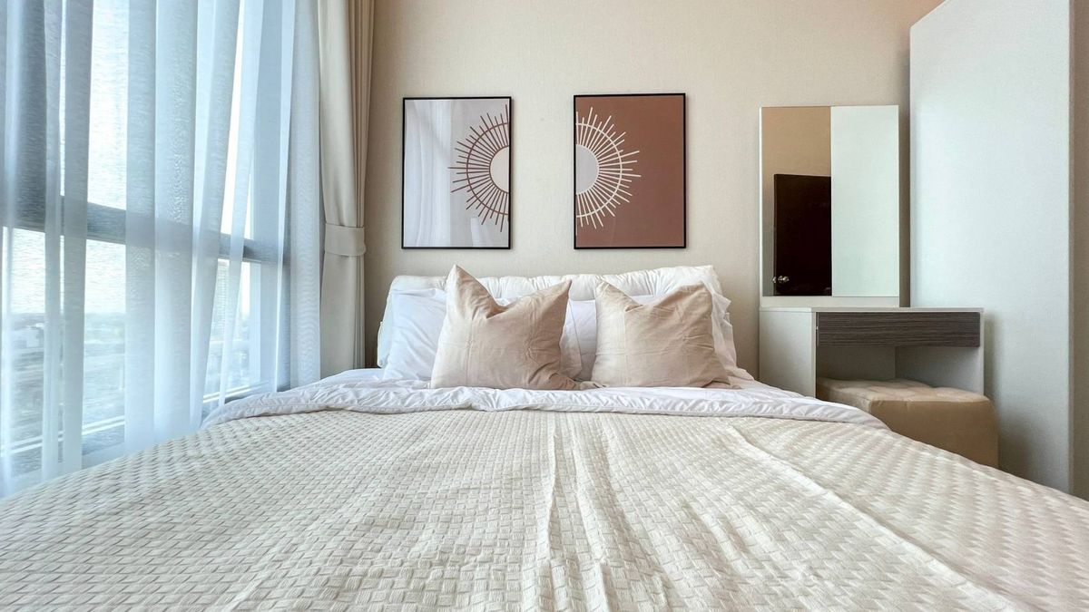 For RentCondoOnnut, Udomsuk : 📌Exclusive! 📌 Condo for rent, Sukhumvit, near BTS Udomsuk, 2 bedrooms, complete electrical appliances Have a washing machine Complete decoration 🔴Line ID: Imstarnajaudate!