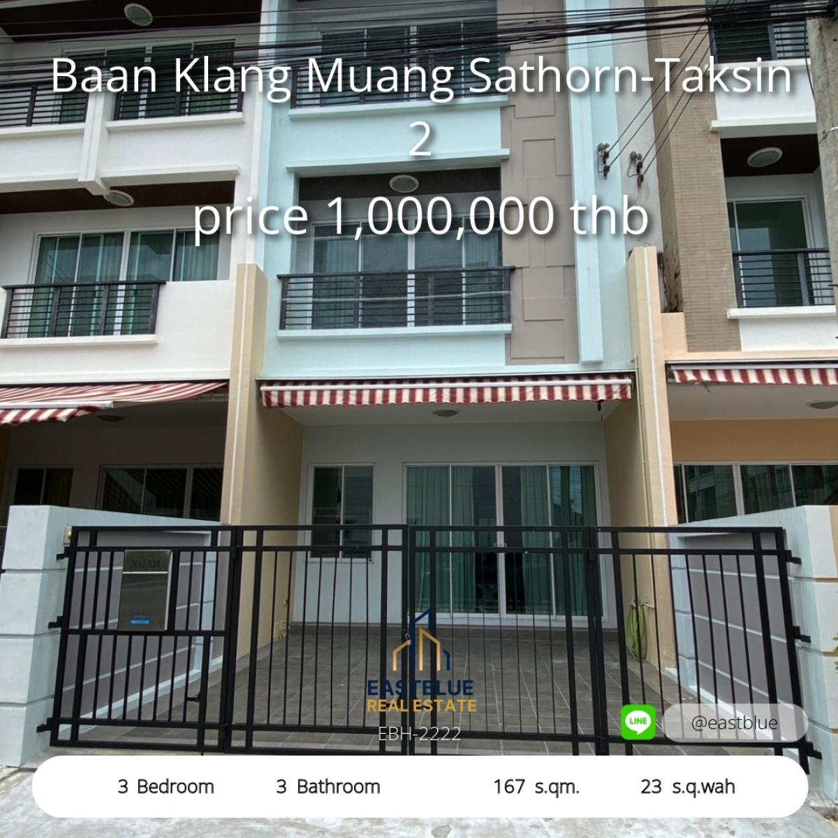 For RentTownhomeEakachai, Bang Bon : 🔥FOR RENT !! Ready to Move -in 3B3B 32K - Baan Klang Muang Sathorn - Taksin 2