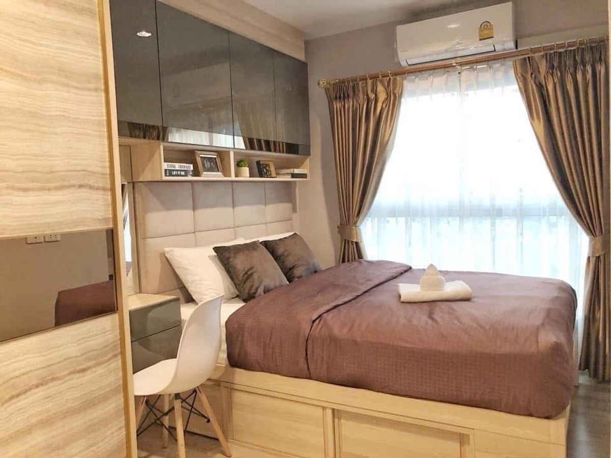 For RentCondoRama9, Petchburi, RCA : Plum Condo Ramkhamhaeng Station ✨ The new built -in room is beautiful at the cover.