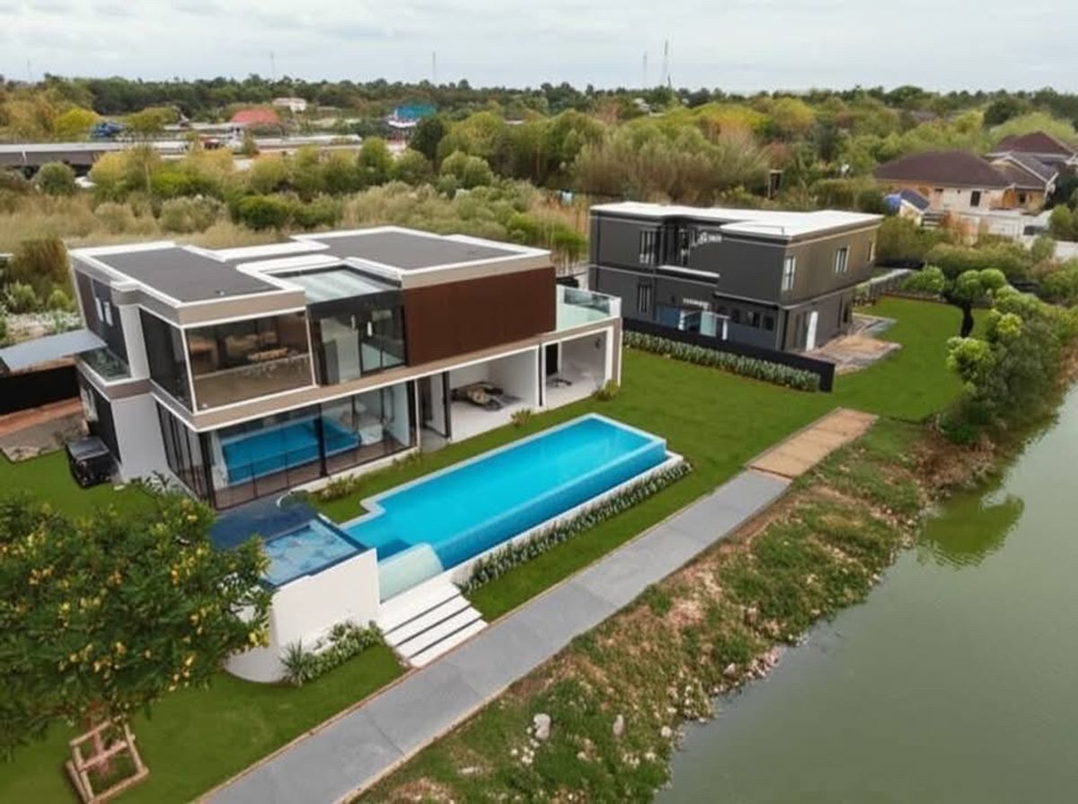 ขายบ้านฉะเชิงเทรา : 📢👇บ้านอยู่อาศัย บ้านพักตากอากาศ บ้านริมทะเลสาบ  ผ่อนคลายนอนดูดาวได้ที่นี่ ฉะเชิงเทรา ที่ไม่ไกลจากกรุงเทพ 