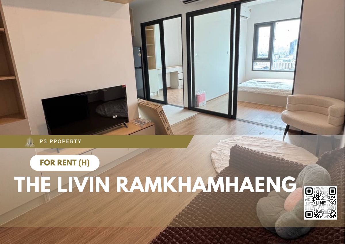 For RentCondoRamkhamhaeng, Hua Mak : For rent 🔥 The Livin Ramkhamhaeng 🔥 Fully furnished and equipped with electrical appliances, near MRT Lam Sali