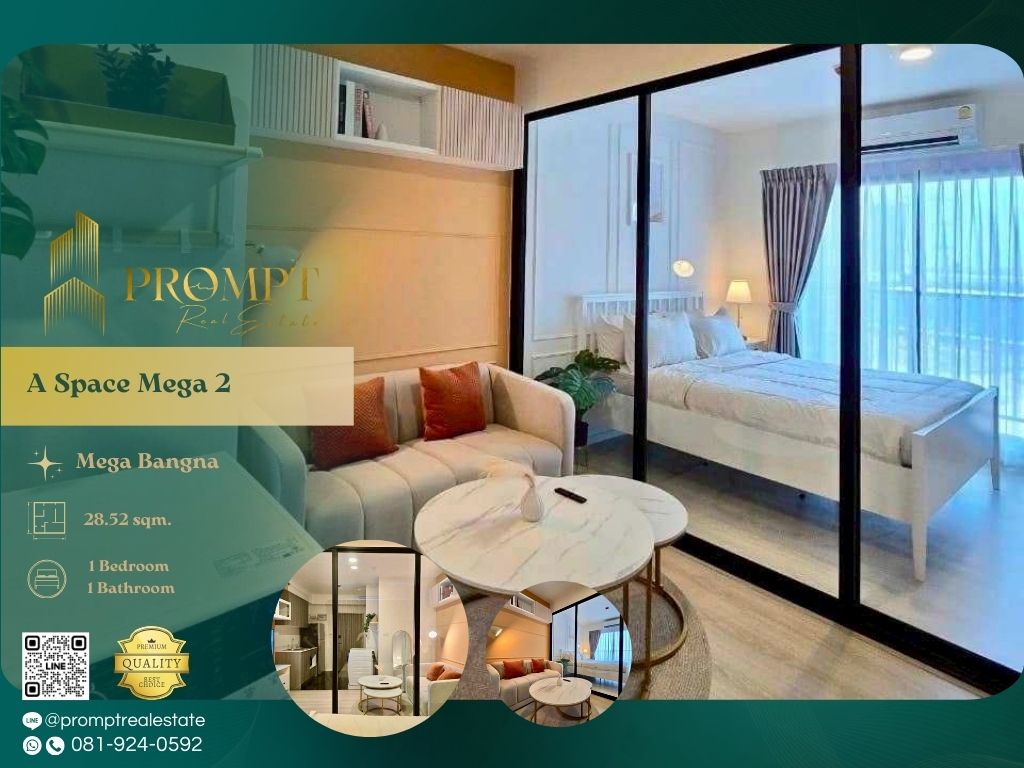 For RentCondoBangna, Bearing, Lasalle : AB05714 - A Space Mega 2 :  เอ สเปซ เมกา 2 - Mega Bangna, International School (SISB / TCIS / Concordian), Suvarnabhumi Airport