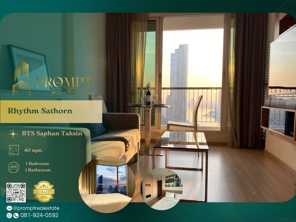 For RentCondoSathorn, Narathiwat : QR04047 - Rhythm Sathorn :  ริทึ่ม สาทร - BTS Saphan Taksin/ Robinson Bangrak/ Asiatique The Riverfront