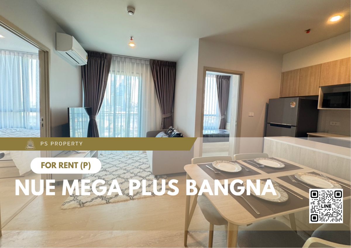 For RentCondoBangna, Bearing, Lasalle : For rent 📍 Nue Mega Plus Bangna 📍 2 bedrooms, complete with furniture and appliances