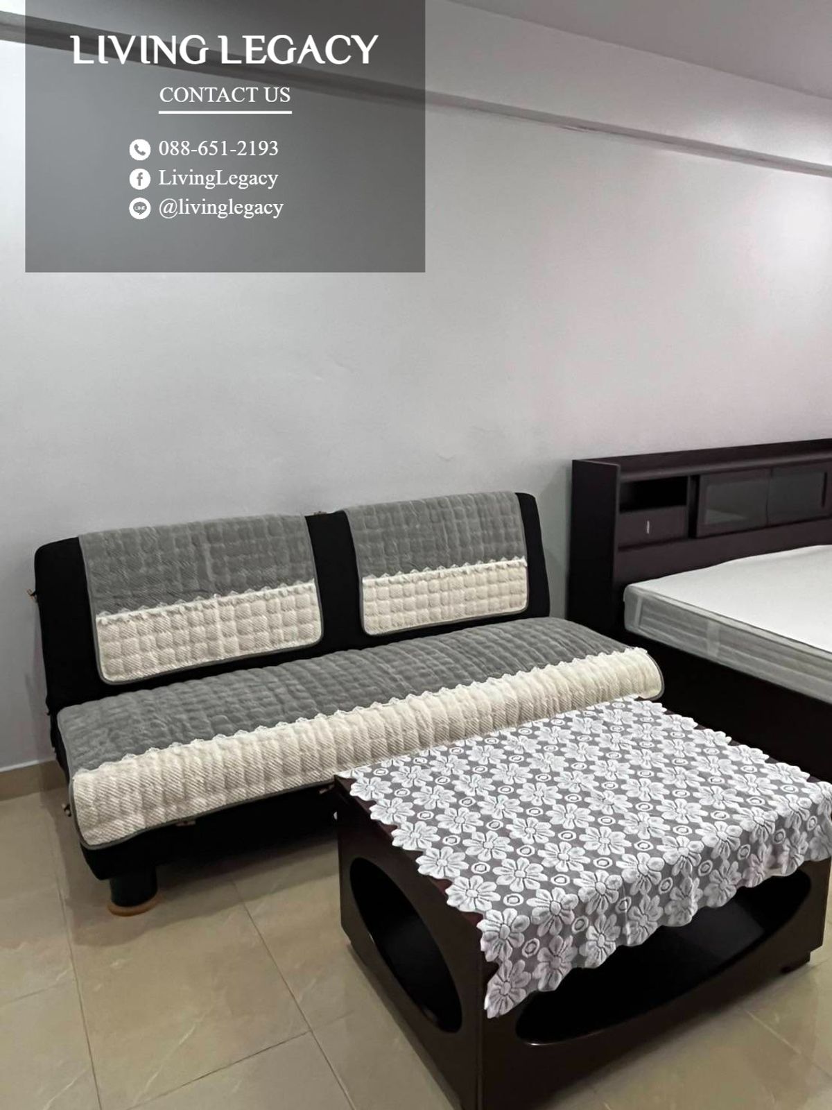 For RentCondoPattanakan, Srinakarin : SUVI62 Condo for rent PATTANAKARN LIFE Complex 25 sq.m., 8th floor, Building 2 Line ID: @livingLegacy