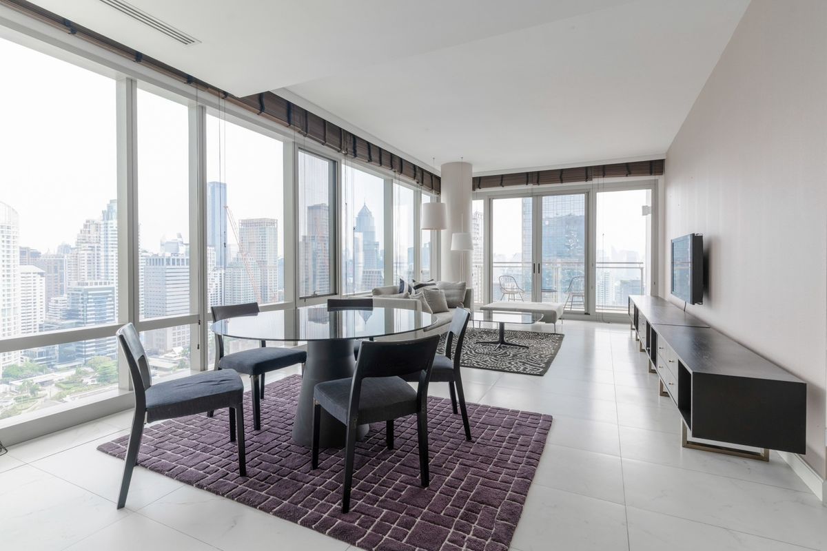 ให้เช่าคอนโดวิทยุ ชิดลม หลังสวน : 185 Rajadamri - BTS Rajadamri2BR 2BT [126 Sq.M.]