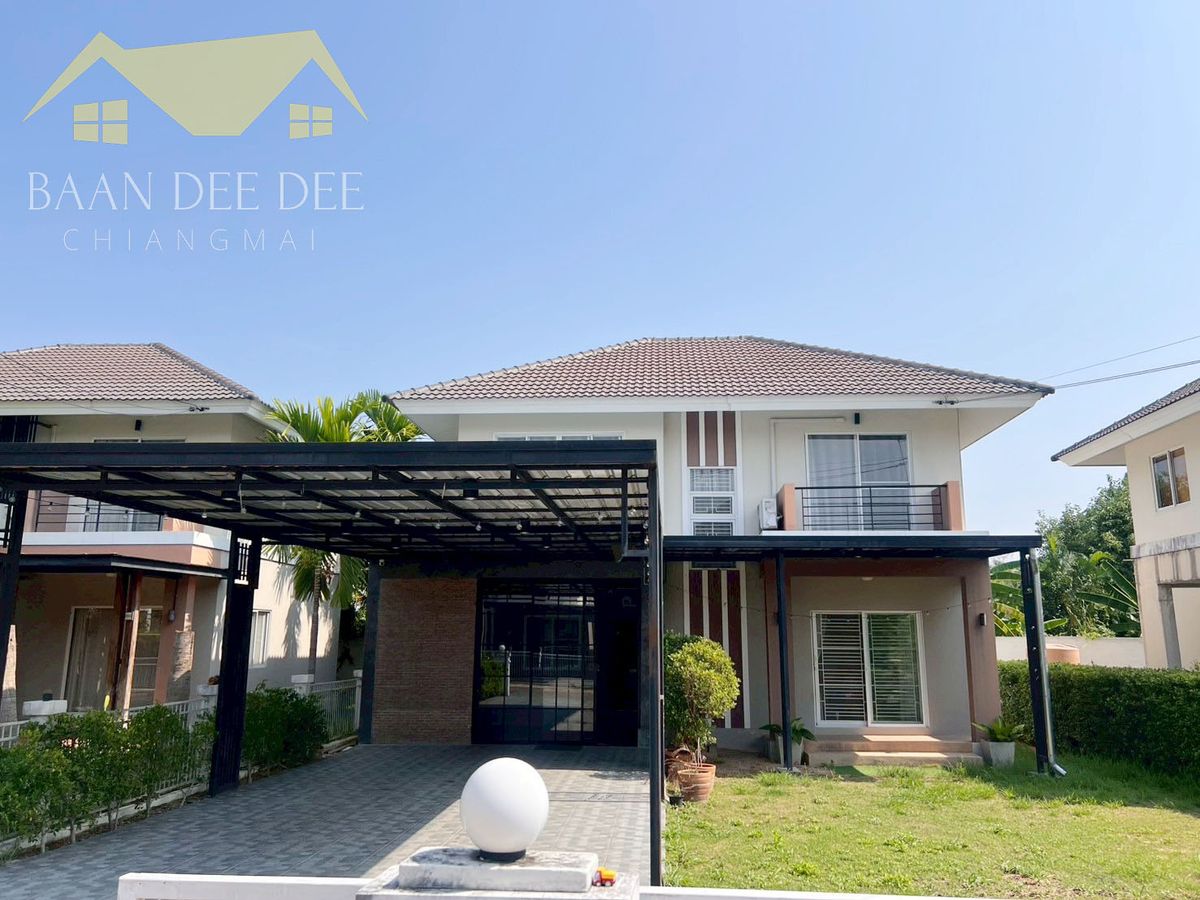 For RentHouseChiang Mai : House in the project Rent 25,000 baht per month, near Big C Mae Hia, only 10 minutes. No.9H892
