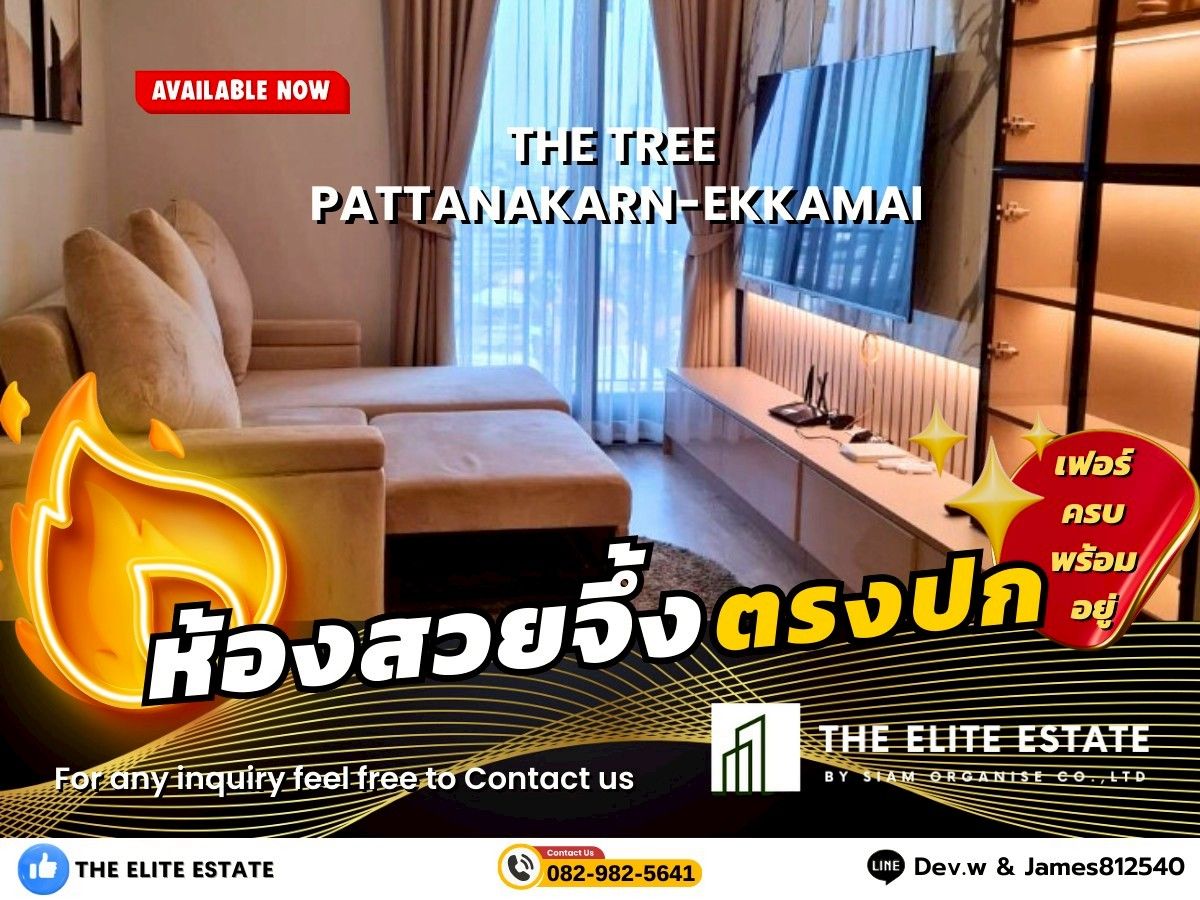 For RentCondoRama9, Petchburi, RCA : 🐲✨️ Nice room for rent 🐲✨️THE TREE PATTANAKARN - EKKAMAI