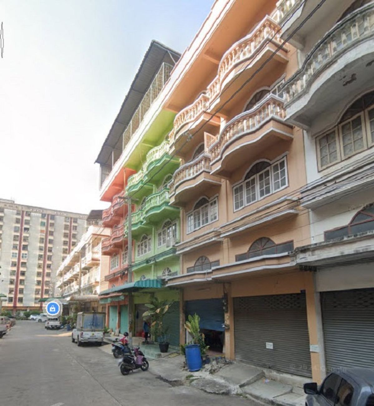 For RentShop HouseMahachai Samut Sakhon : Big C Borom Yai 2.5 km for rent, 2 booths, 4 floors, 40 sq.w. 640 sq.m. Asia, Southeast, 5.8 km.