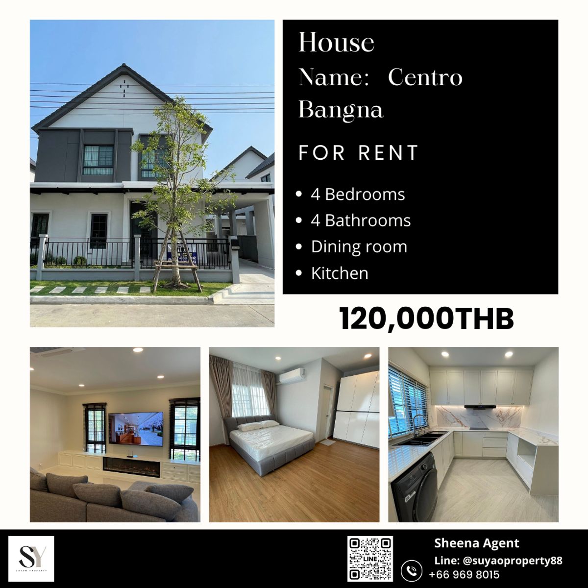 ให้เช่าบ้านบางนา แบริ่ง ลาซาล : Centro Bangna 