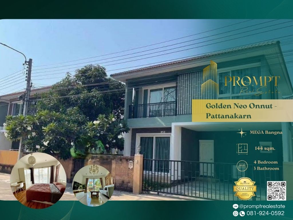 For RentHouseOnnut, Udomsuk : GH01256 - Golden Neo Onnut - Pattanakarn :  โกลเด้น นีโอ อ่อนนุช - พัฒนาการ