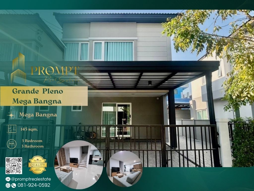 ให้เช่าบ้านสมุทรปราการ สำโรง : GH01258 - Grande Pleno Mega Bangna :  แกรนด์ พลีโน่ เมกา บางนา - Mega Bangna, International School (SISB / TCIS / Concordian), Suvarnabhumi Airport