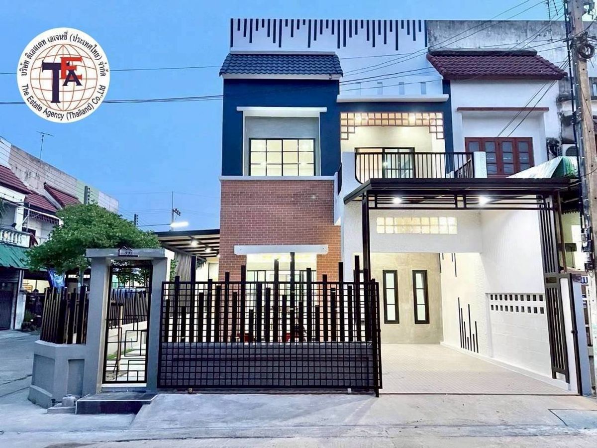For SalePathum Thani,Rangsit, Thammasat : 2 storey twin house for sale, Chom Fao Rangkul, Rangsit-Khlong 2 Lam Luk Ka Ongkharak Thanyaburi, Pathum Thani, Nakhon Nayok, Thammasat University, Rangsit Future Park Rangsit Bang Pakok Dream World Hospital, Duangjit Kindergarten 2 School Bank Department