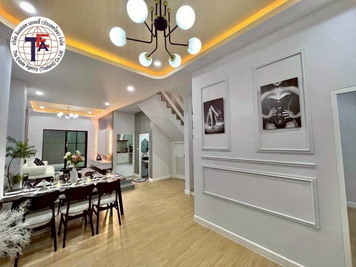 For SalePathum Thani,Rangsit, Thammasat : 2 storey twin house for sale, Chom Fao Rangkul, Rangsit-Khlong 2 Lam Luk Ka Ongkharak Thanyaburi, Pathum Thani, Nakhon Nayok, Thammasat University, Rangsit Future Park Rangsit Bang Pakok Dream World Hospital, Duangjit Kindergarten 2 School Bank Department