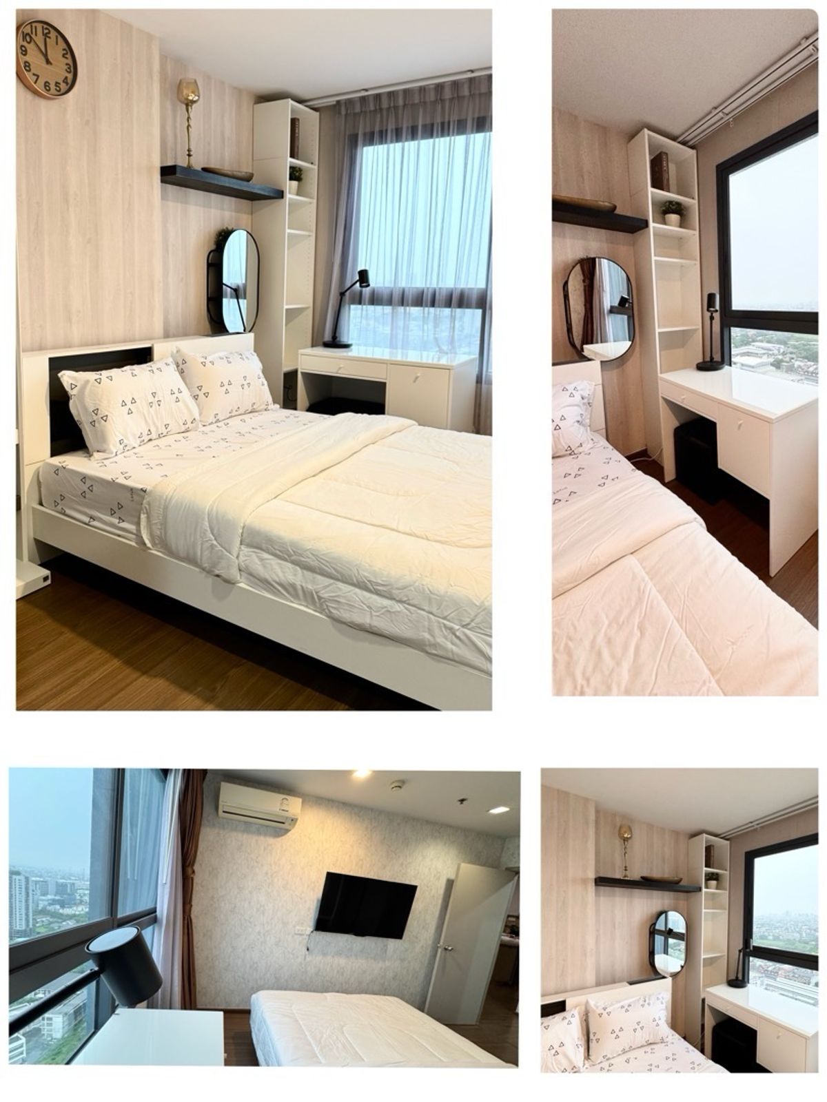 For RentCondoOnnut, Udomsuk : 🌈 Ready to stay 02 May 🌈🍀 IDO Sukhumvit 93🍀 Floor 32ы corner room • Balcony width 🍀61 sqm • 🍀 2- Bedroom 🛀 🛀 ⛔️⛔️not Co-Aag⛔️⛔️