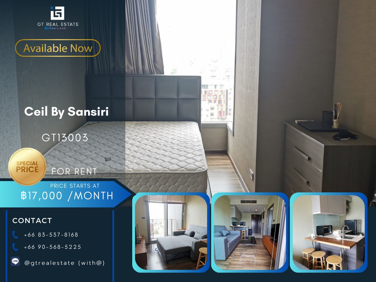 CondoSukhumvit, Asoke, Thonglor : CEIL BY SANSIRI condo is convenient to travel near the BTS train. There is a full furniture shuttle. Ready to stay immediately  