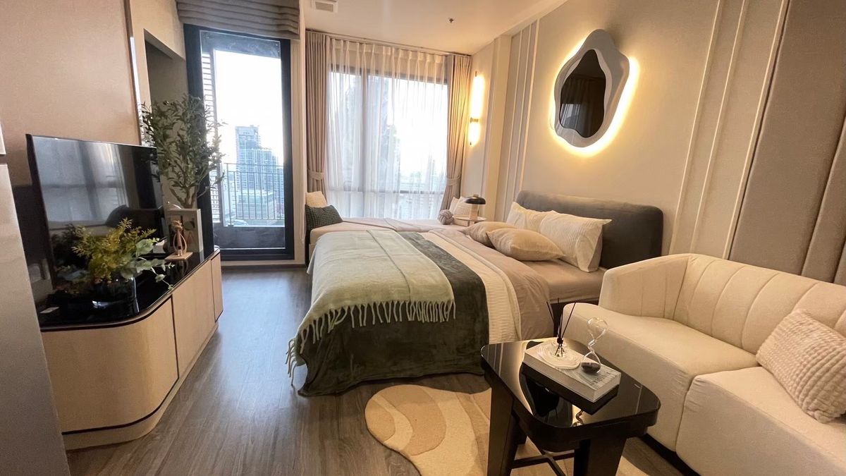 ให้เช่าคอนโดราชเทวี พญาไท : ใกล้ทำเล Medical Hub คอนโด Ideo Mobi Rangnam 1bed 25,000  เฟอร์และเครื่อบใช้ไฟฟ้าครบ พร้อมอยู่ ห้องใหม่ ทักหาได้เลยค่ะ