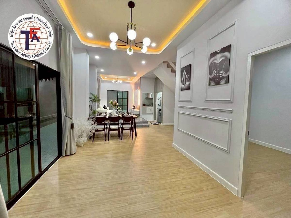 For SalePathum Thani,Rangsit, Thammasat : 2 storey twin house for sale, Chom Fao Rangkul, Rangsit-Khlong 2 Lam Luk Ka Ongkharak Thanyaburi, Pathum Thani, Nakhon Nayok, Thammasat University, Rangsit Future Park Rangsit Bang Pakok Dream World Hospital, Duangjit Kindergarten 2 School Bank Department