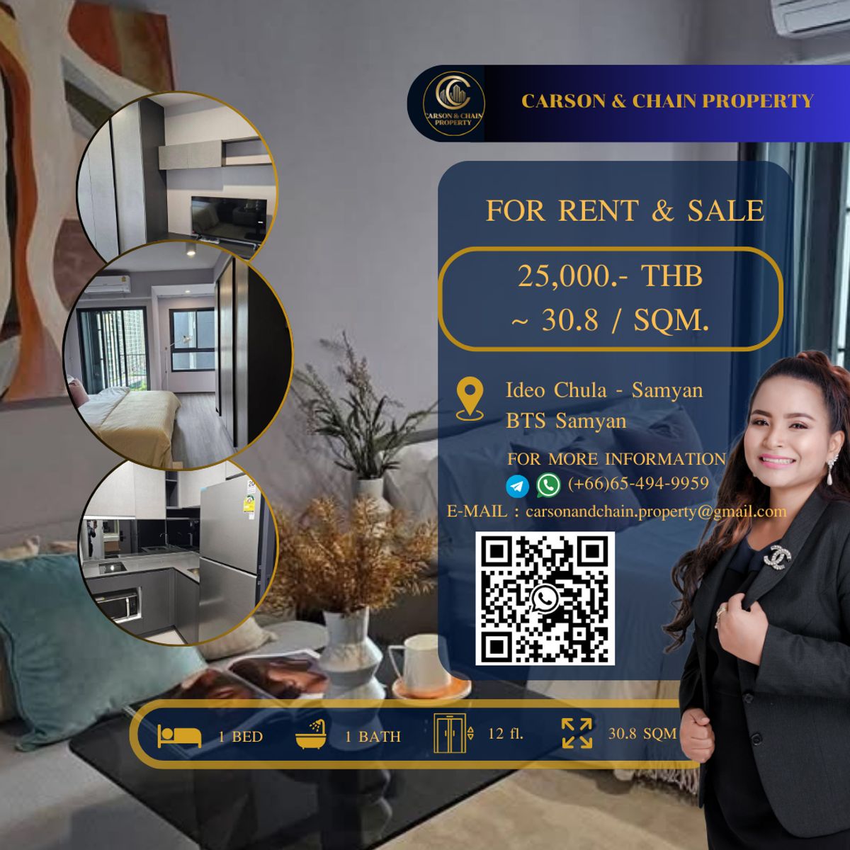 For RentCondoSiam Paragon ,Chulalongkorn,Samyan : Ideo Chula - Samyan