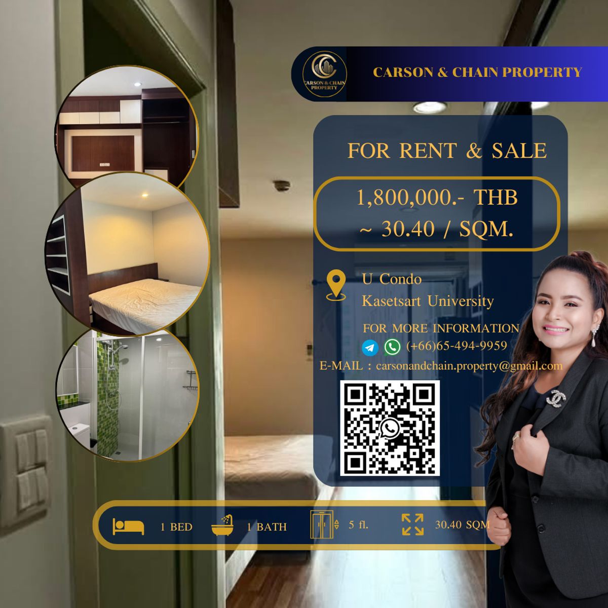 For SaleCondoKasetsart, Ratchayothin : U Condo