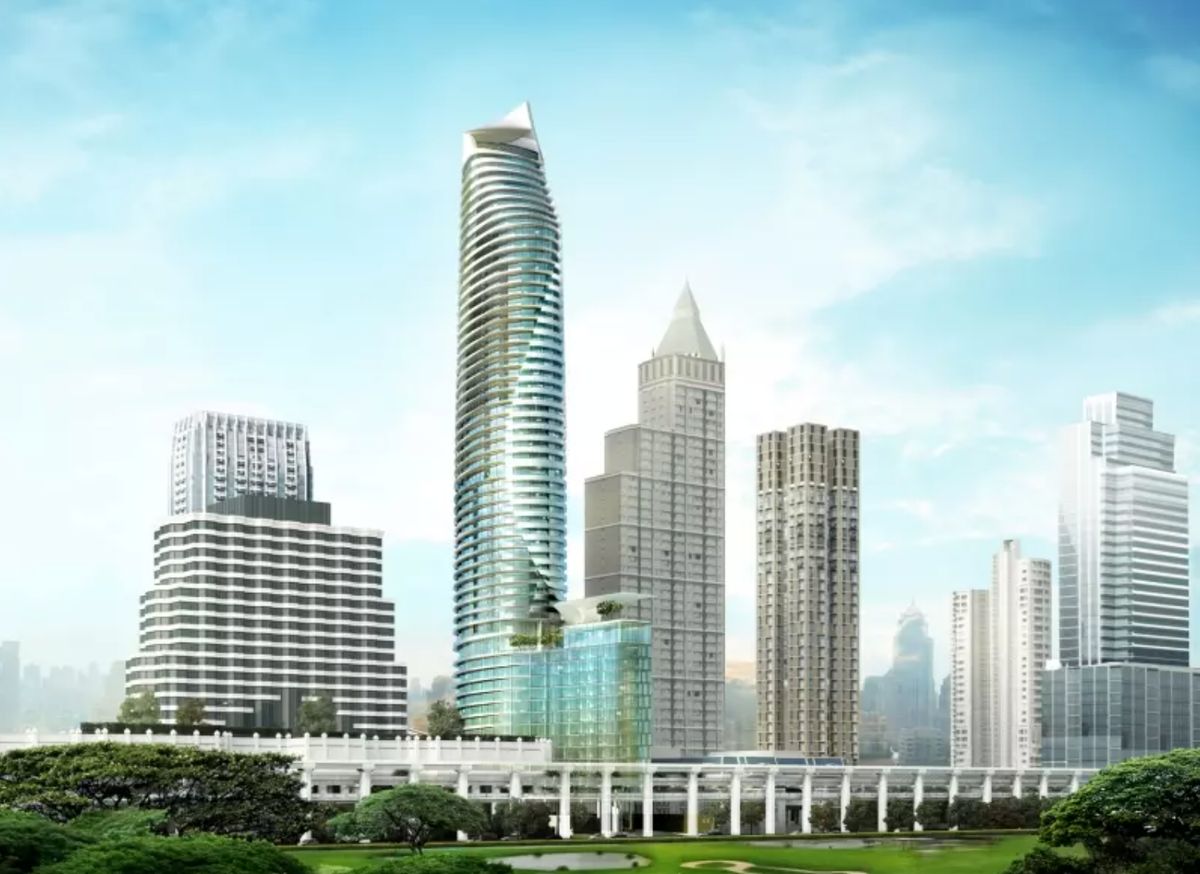 For RentCondoWitthayu, Chidlom, Langsuan, Ploenchit : 🔥45K🔥 - 1 Beds with Bathtub Nice View Good Location Close to BTS Ratchadamri 300 m at Magnolias Ratchadamri Boulevard Condo / For Rent