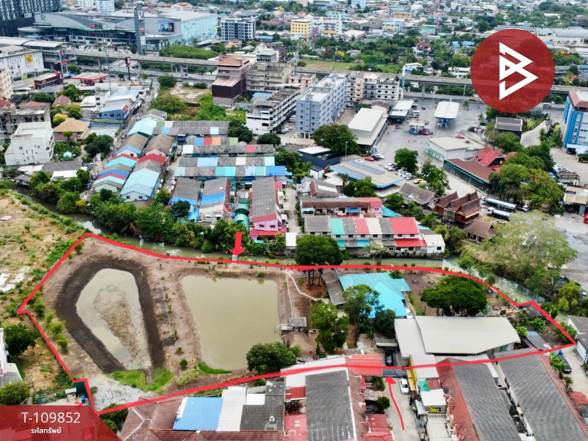 For SaleLandSamut Prakan,Samrong : Land for sale with buildings, 4 rai 69 sq.wah, Pak Nam Samut Prakan