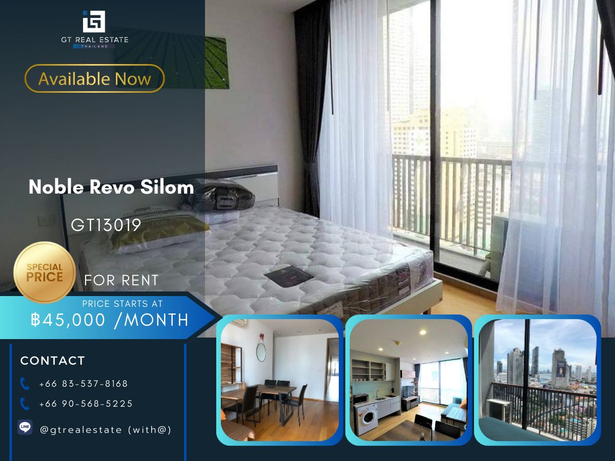CondoSathorn, Narathiwat : Noble Revo Silom condo, convenient to travel near the BTS train, have a full furniture shuttle. Ready to stay immediately  