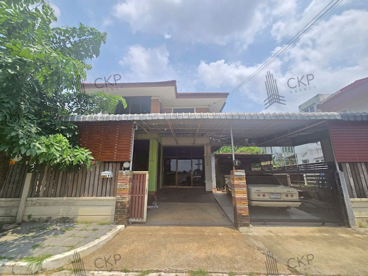 For SaleHouseNawamin, Ramindra : Single house, Baan Boon Nimit Village, good atmosphere, shady, near many main roads, near Big C Suwinthawong and Fashion Island.