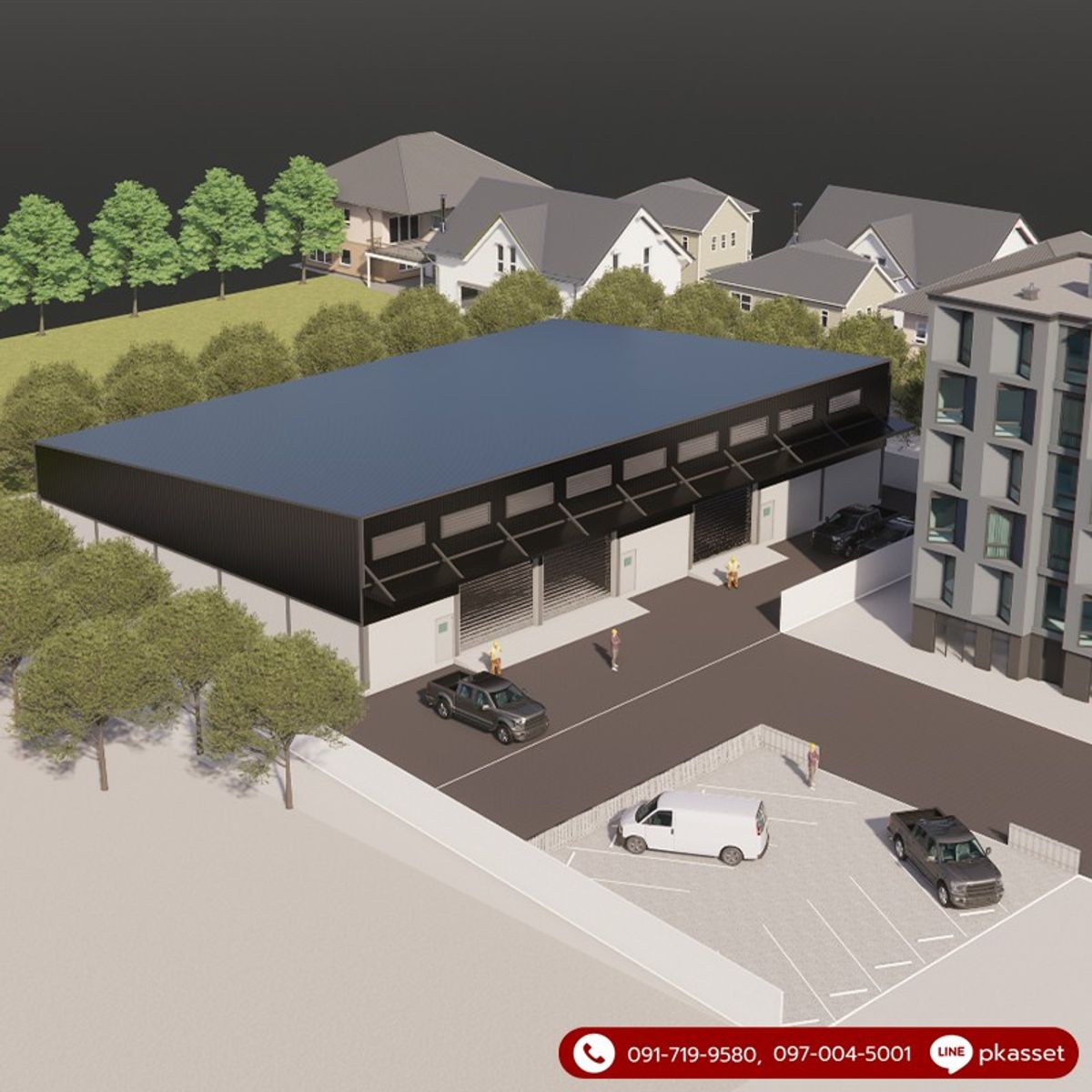 For RentWarehousePinklao, Charansanitwong : New warehouse for rent In the heart of the Thonburi side | Soi Charan 75, living space 940 sq.m. with private parking