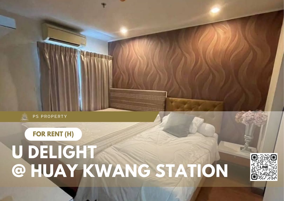 For RentCondoRatchadapisek, Huaikwang, Suttisan : For rent ✨ U Delight @ Huay Kwang Station ✨ 2 bedrooms, 2 bathrooms, fully furnished and appliances