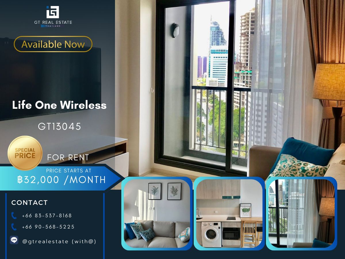ให้เช่าคอนโดวิทยุ ชิดลม หลังสวน : คอนโด Life One Wireless เดินทางสะดวก ใกล้รถไฟฟ้าบีทีเอส มีรถรับส่ง เฟอร์นิเจอร์ครบ พร้อมอยู่ทันที
