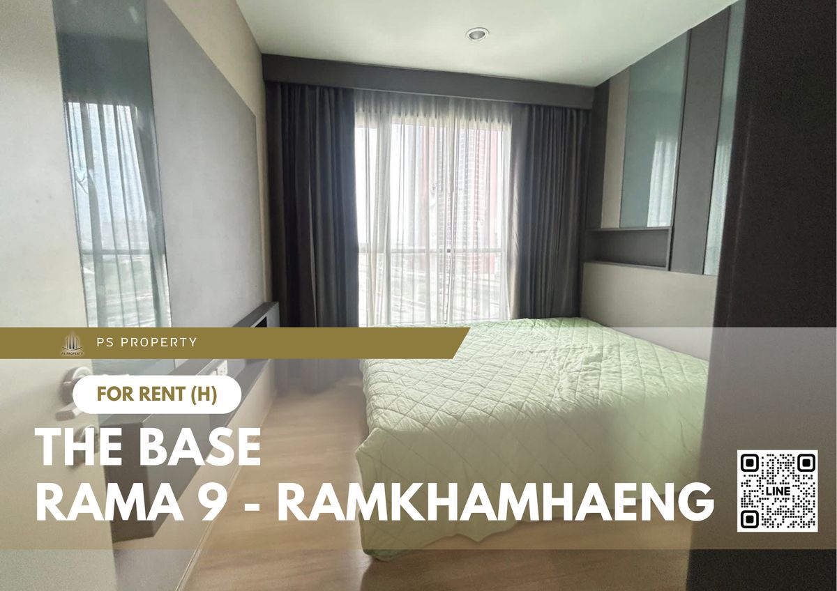 For RentCondoRama9, Petchburi, RCA : For rent 📍 The Base Rama 9 - Ramkhamhaeng 📍 Fully furnished and equipped with electrical appliances, near Airport Link Ramkhamhaeng