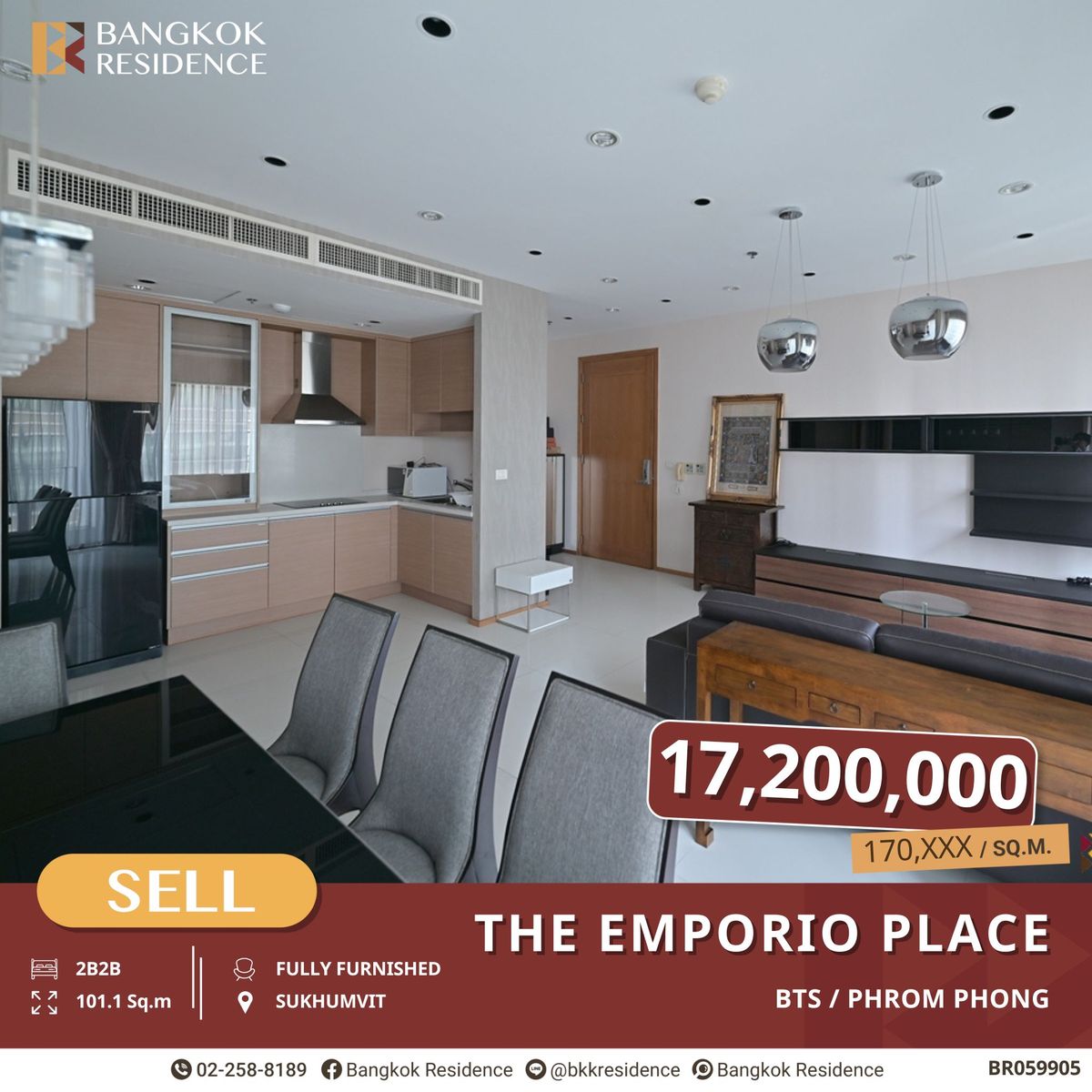 ขายคอนโดสุขุมวิท อโศก ทองหล่อ : Emporio Place ทำเลพรีเมียม ถูกกว่าตลาด ใกล้ BTS พร้อมพงษ์ เพียง 17.2MB