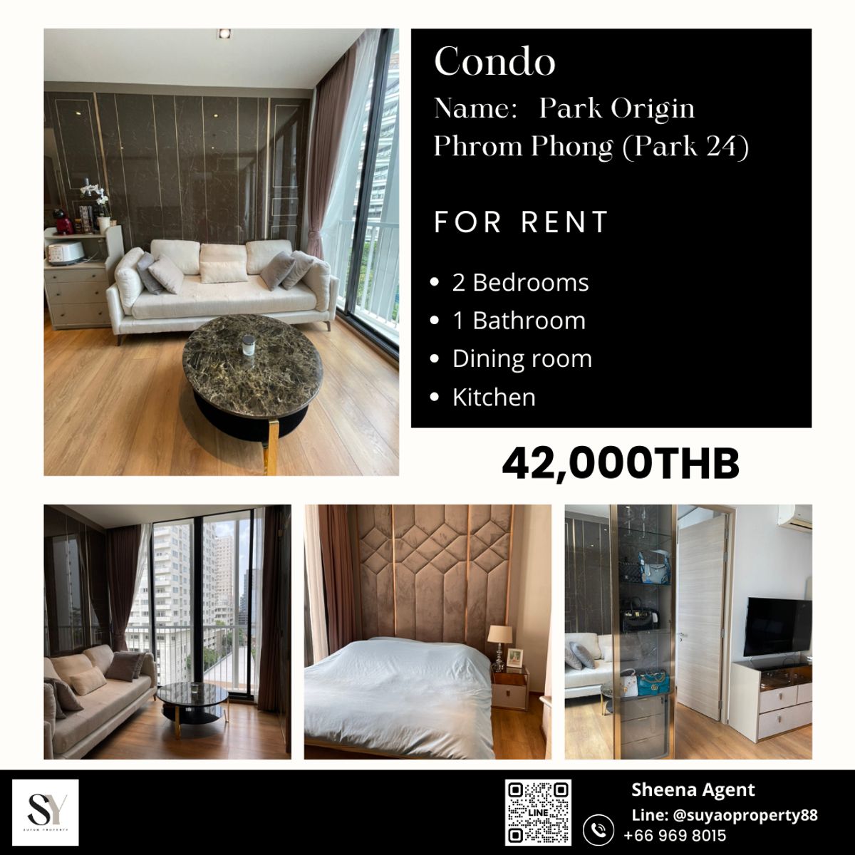 ให้เช่าคอนโดสุขุมวิท อโศก ทองหล่อ : Park Origin Phrom Phong (Park 24)