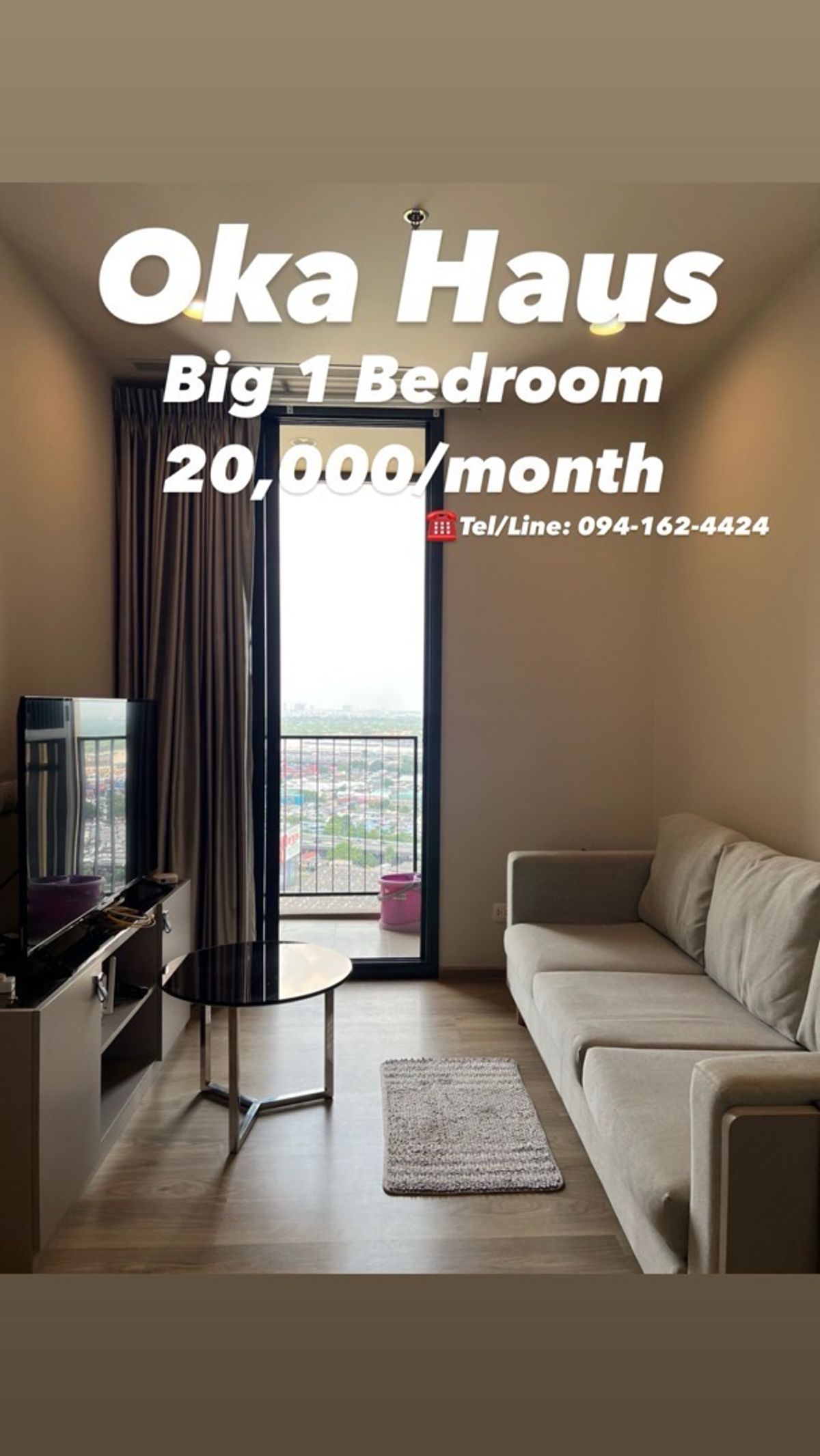 ให้เช่าคอนโดสุขุมวิท อโศก ทองหล่อ : Oka Haus 🔥20,000🔥,, โอกะ เฮ้าส์ สุขุมวิท 36 BIG 1 Bedroom 36sqm. 📲Tel/Line: 094-162-4424
