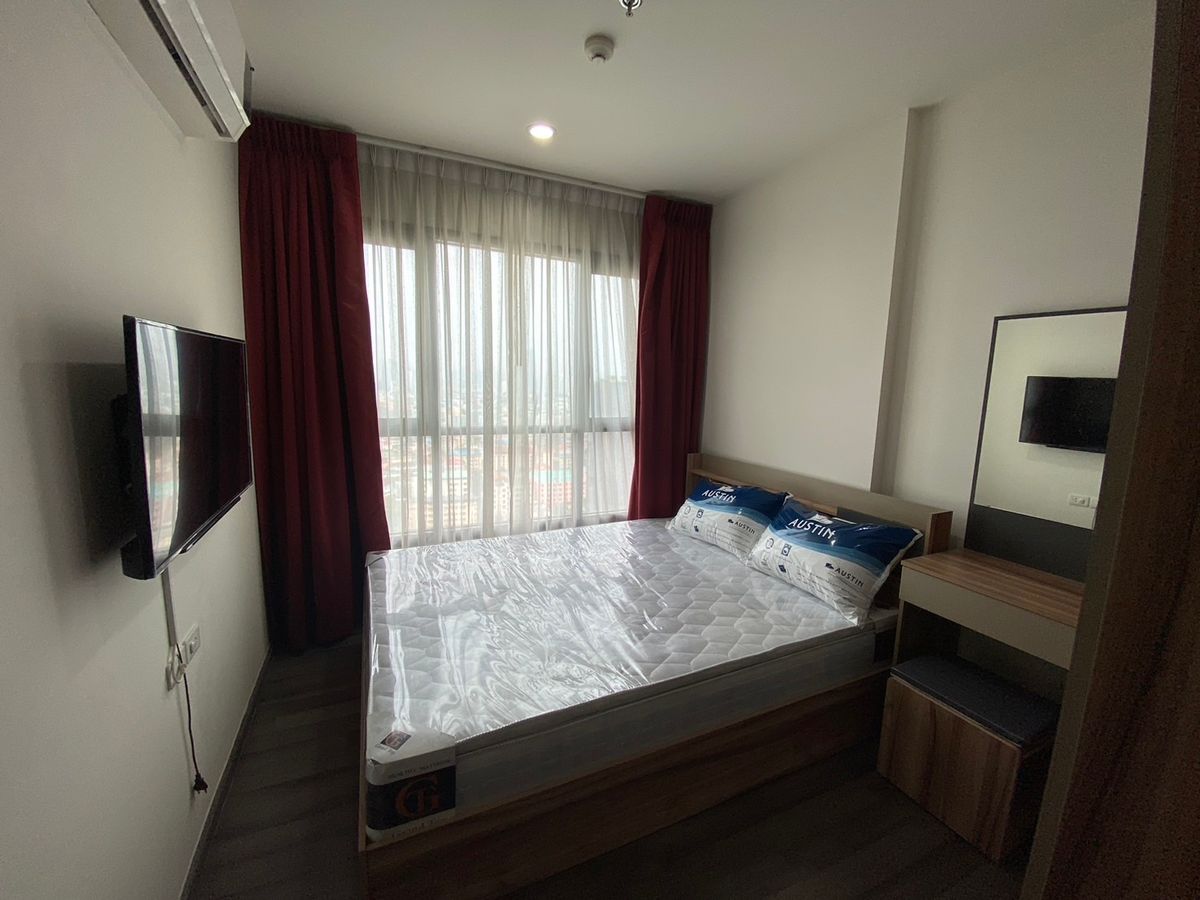 For RentCondoOnnut, Udomsuk : The new room has never been rented. Free WIFI install 1 bedroom, 1 bathroom, The Base Park East Sukhumvit 77.