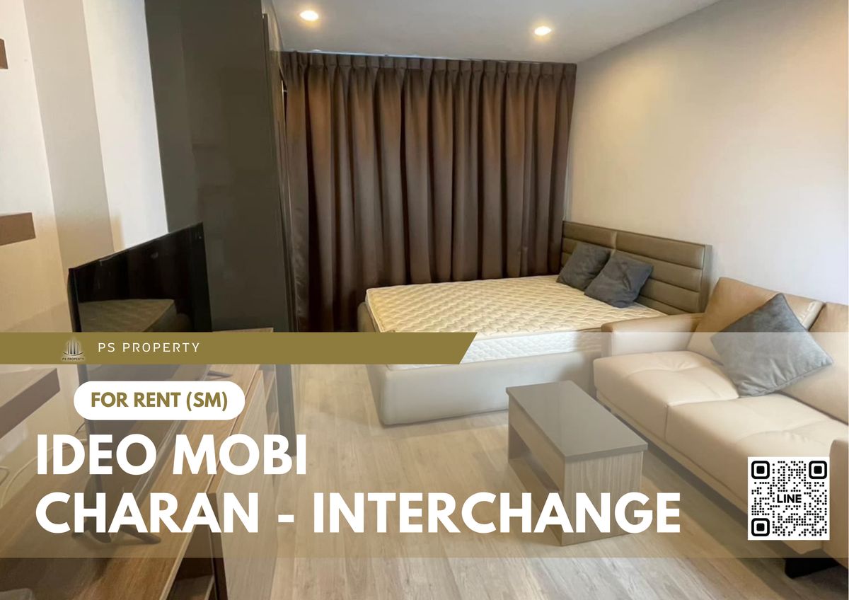 ให้เช่าคอนโดปิ่นเกล้า จรัญสนิทวงศ์ : ให้เช่า ✨ IDEO Mobi Charan - Interchange ✨ เฟอร์นิเจอร์ และ เครื่องใช้ไฟฟ้าครบ ใกล้ MRT บางขุนนนท์