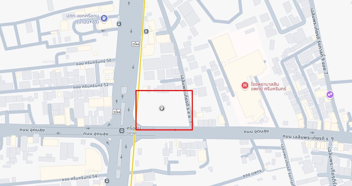 ขายที่ดินพัฒนาการ ศรีนครินทร์ : ที่ดินเปล่า 1,761 ตร.ว. แยกศรีนครินทร์ - อุดมสุข / (ขาย), Vacant Land 1,761 sq.w. Yaek Srinakarin - Udomsuk / (FOR SALE) FON053