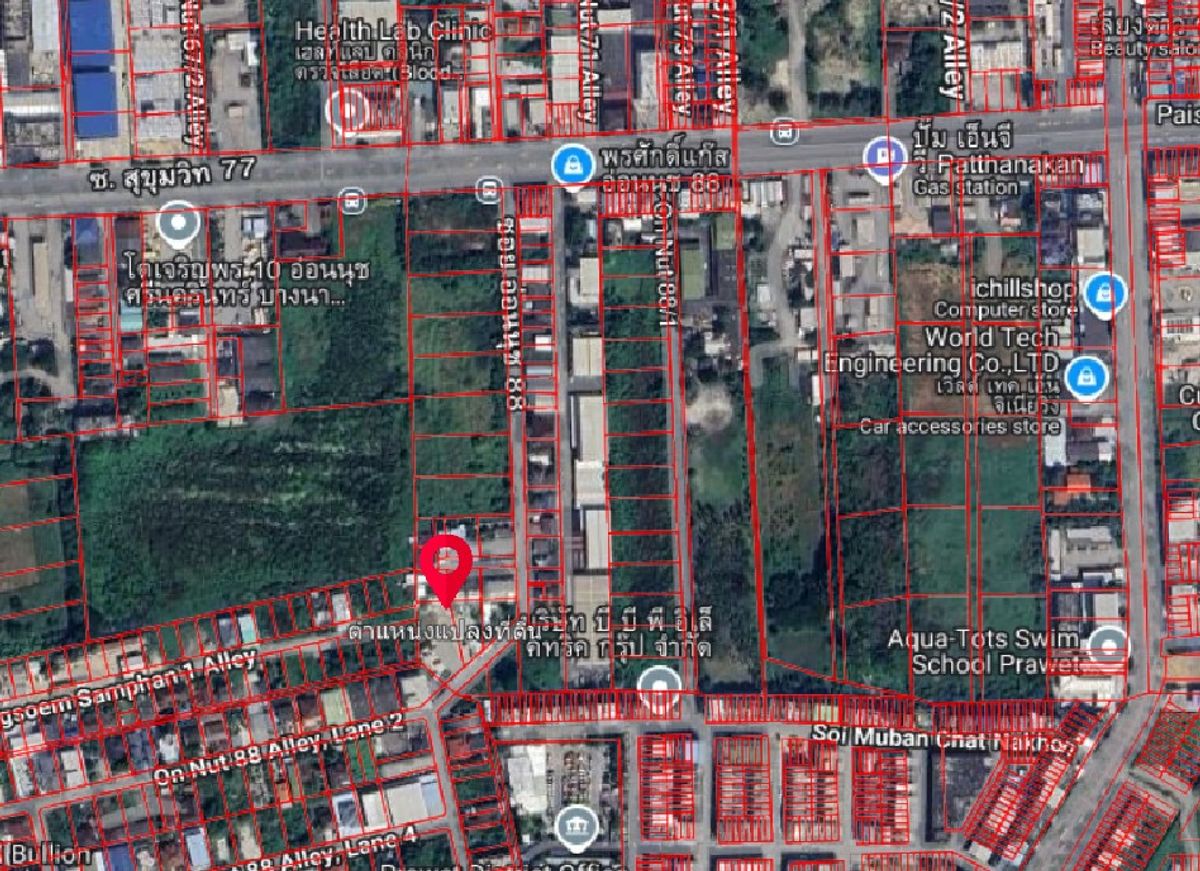 ให้เช่าที่ดินลาดกระบัง สุวรรณภูมิ : ที่ดินเปล่า 400 ตร.ว. ซอยอ่อนนุช 88 / (เช่า), Vacant Land 400 sq.w. Soi Onnut 88 / (FOR RENT) FON049