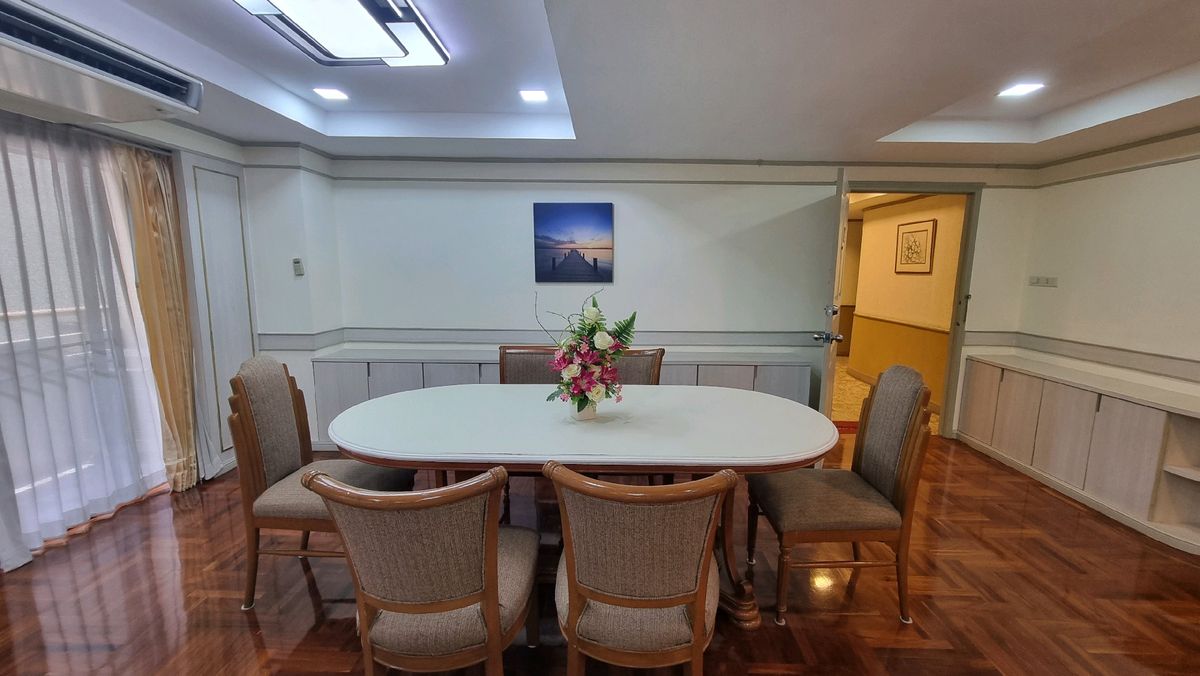 ให้เช่าสุขุมวิท อโศก ทองหล่อ : Pet friendly พร้อมพงษ์ ให้เช่าอพาร์ทเมนท์ 3ห้องนอน 4 ห้องน้ำ 240 ตร.ม.  ชั้น 6 มีรถตุ๊กๆให้บริการ ฟรี Wifi