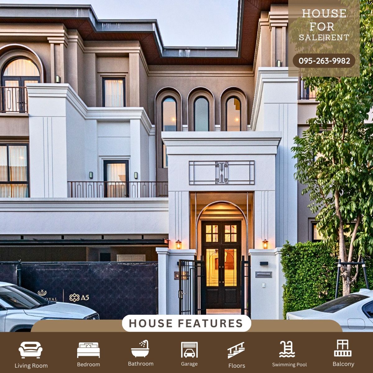 บ้านพัฒนาการ ศรีนครินทร์ : Queen 399📣For Rent|sell Cinq Royal Krungthep kreetha🏡Soul,3 storey with private lift ,New house ready to move in✅