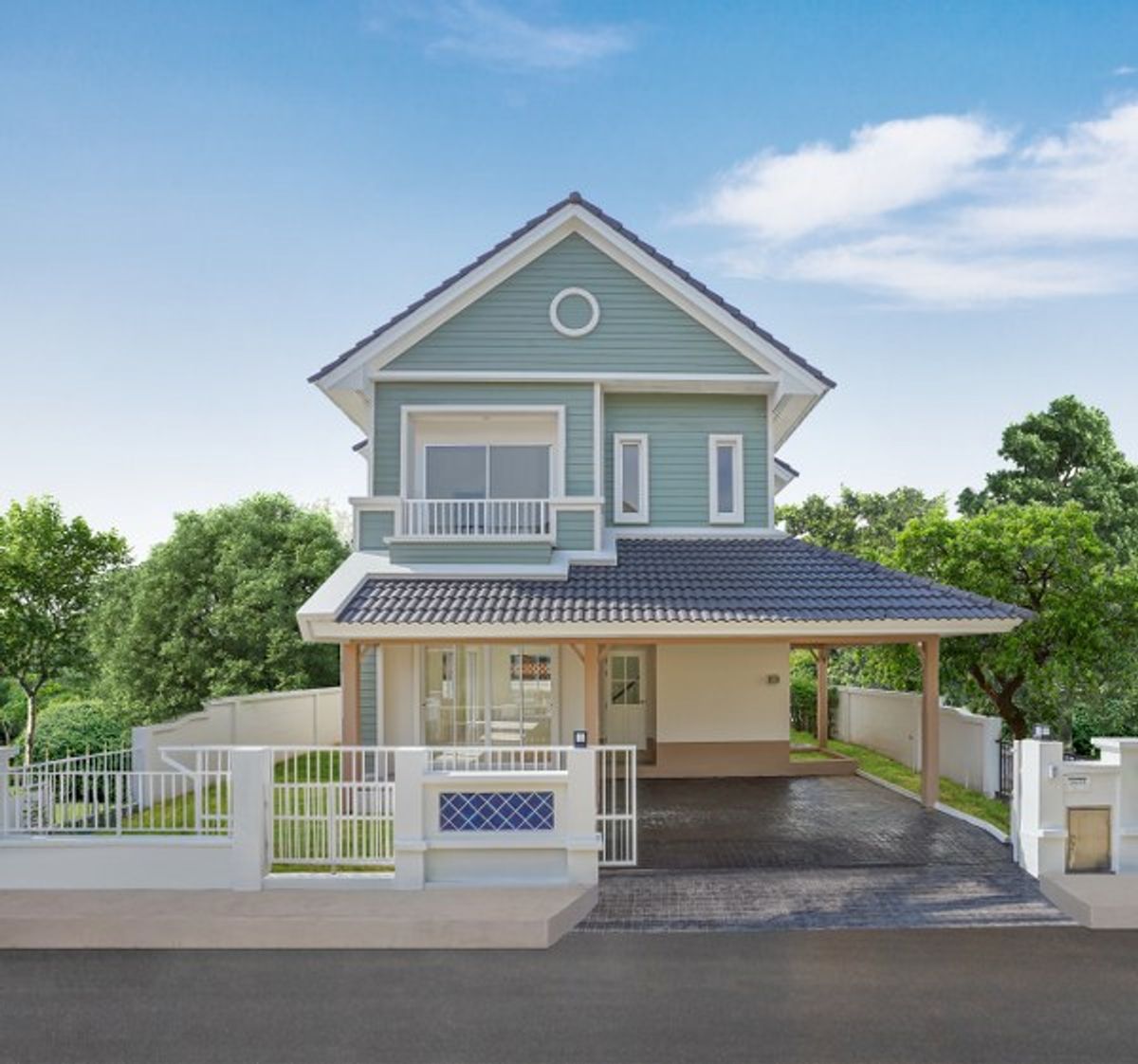 For SaleHouseEakachai, Bang Bon : Wararam Petchkasem 81, a detached house from Q.House, near Dae Mall, Bang Khae (B8001)