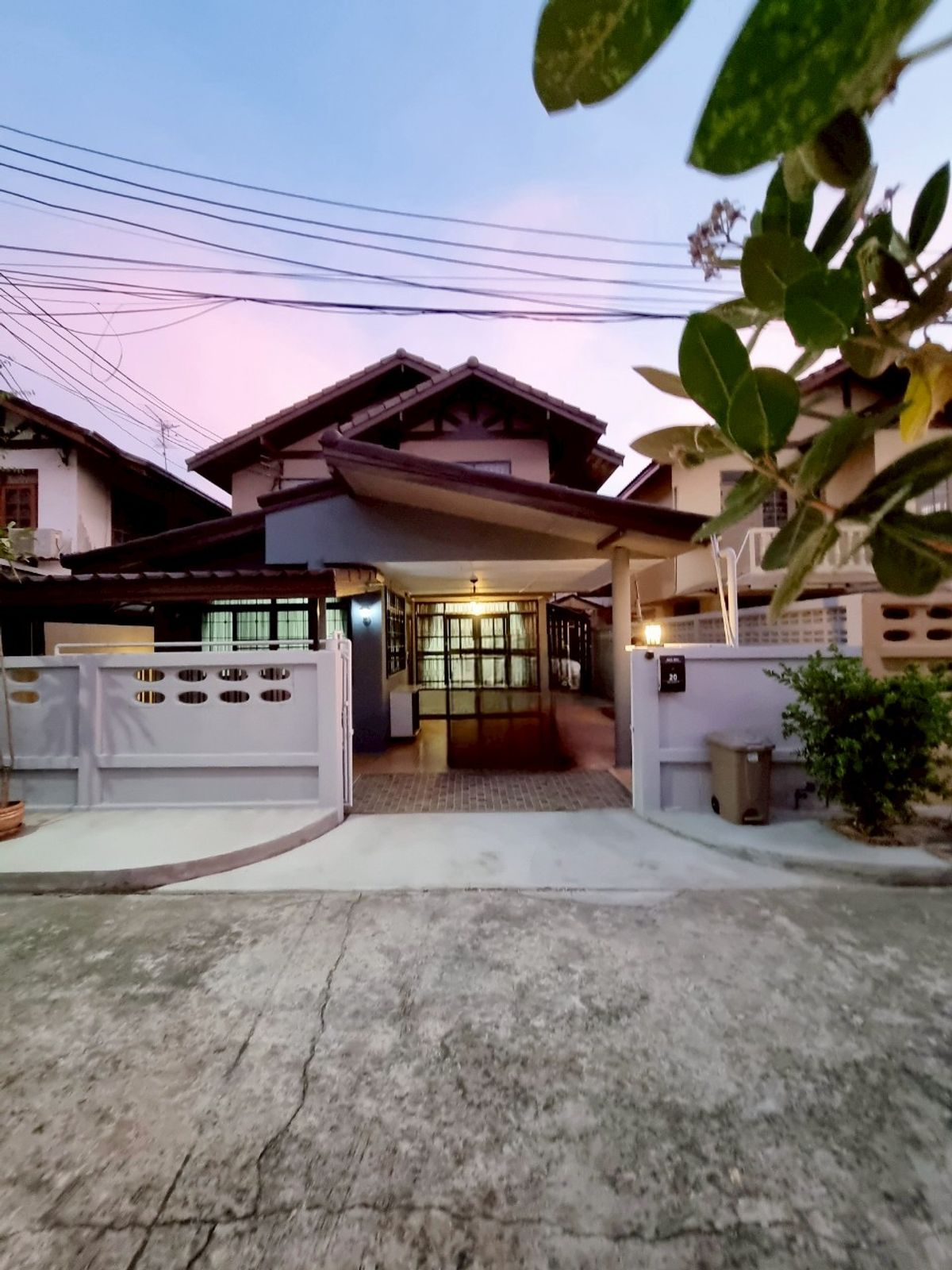 For RentHouseBangna, Bearing, Lasalle : 2 storey detached house for rent in Soi Lasal, near BTS, Srilasal, size 45 sq.w., 30,000 baht / month